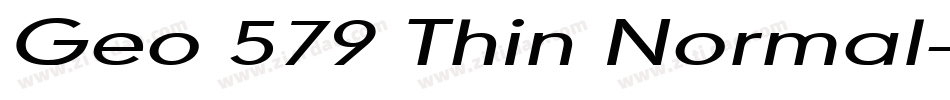 Geo 579 Thin Normal字体转换